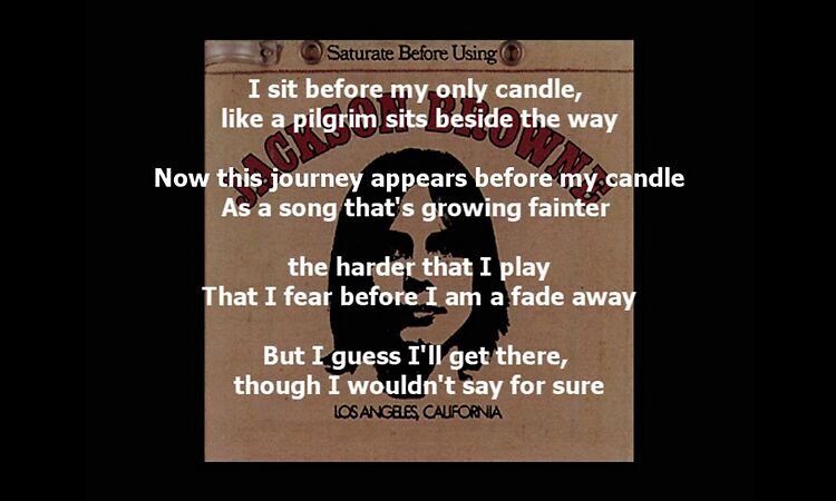 SONG FOR ADAM - JACKSON BROWNE 1972  (HD HQ Lyrics)